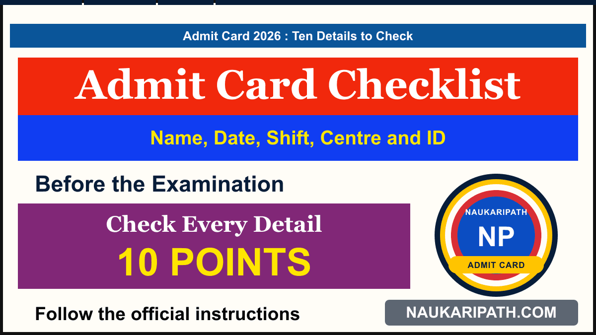 Admit Card 2026 Complete Checklist — NaukriPath thumbnail