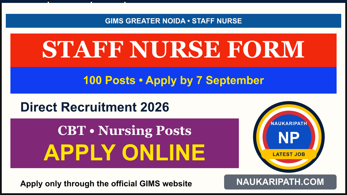 GIMS Staff Nurse Recruitment 2026 — NaukariPath thumbnail