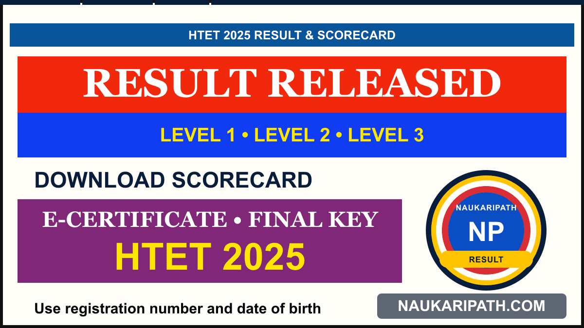 HTET 2025 Result and Scorecard 2026 — NaukariPath thumbnail