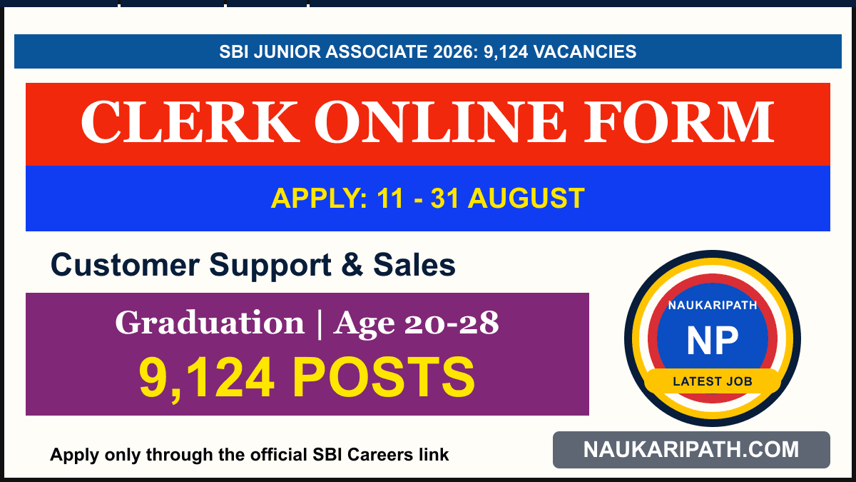 SBI Clerk Junior Associate Recruitment 2026 — NaukariPath thumbnail