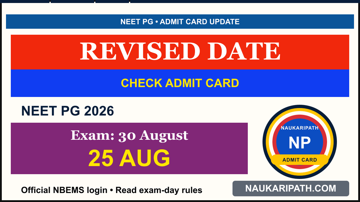 NEET PG 2026 Admit Card — NaukariPath thumbnail