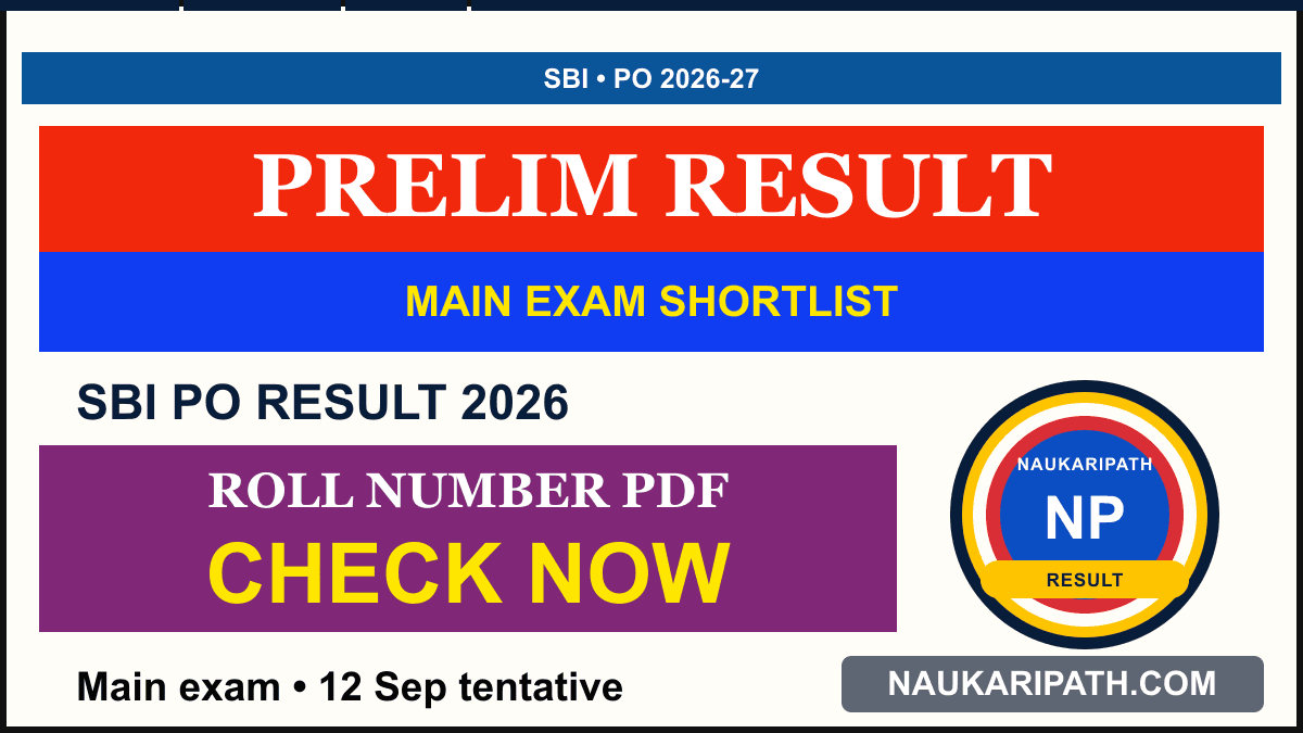 SBI PO Preliminary Result 2026 — NaukariPath thumbnail