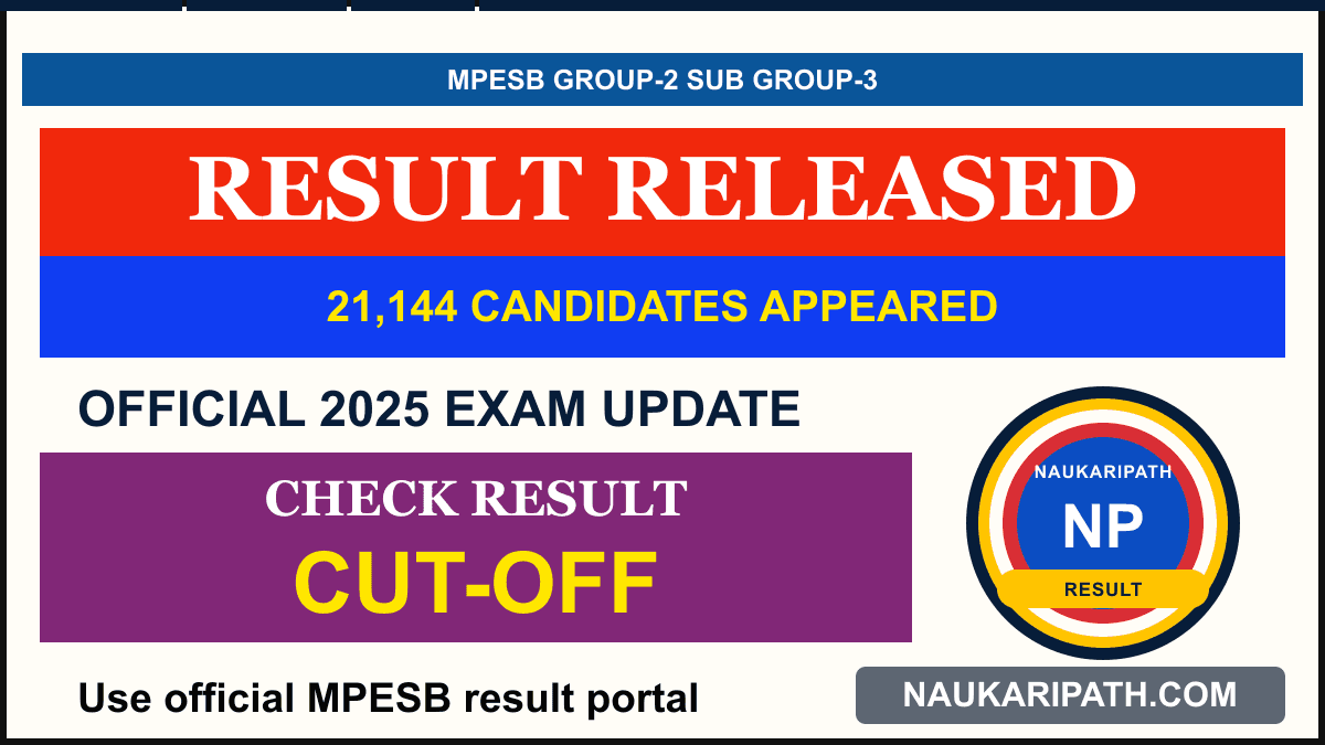 MPESB Group-2 Sub Group-3 Result 2026 — NaukariPath thumbnail