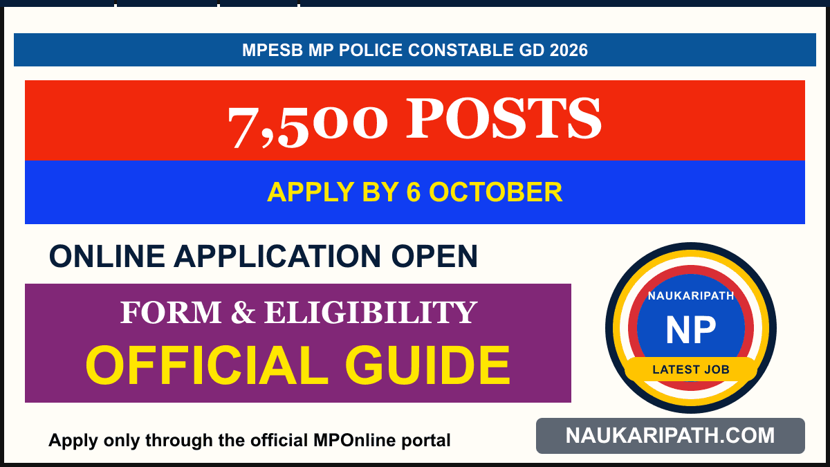 MPESB MP Police Constable GD Recruitment 2026 — NaukariPath thumbnail