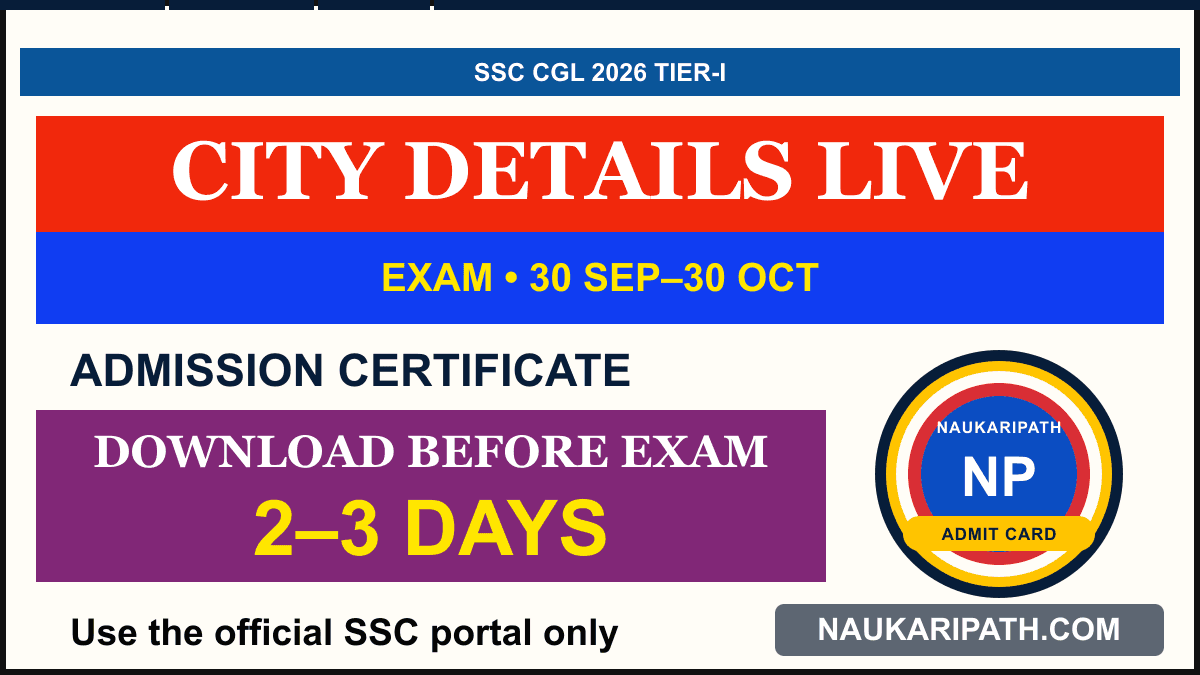SSC CGL 2026 Tier-I Admit Card — NaukariPath thumbnail
